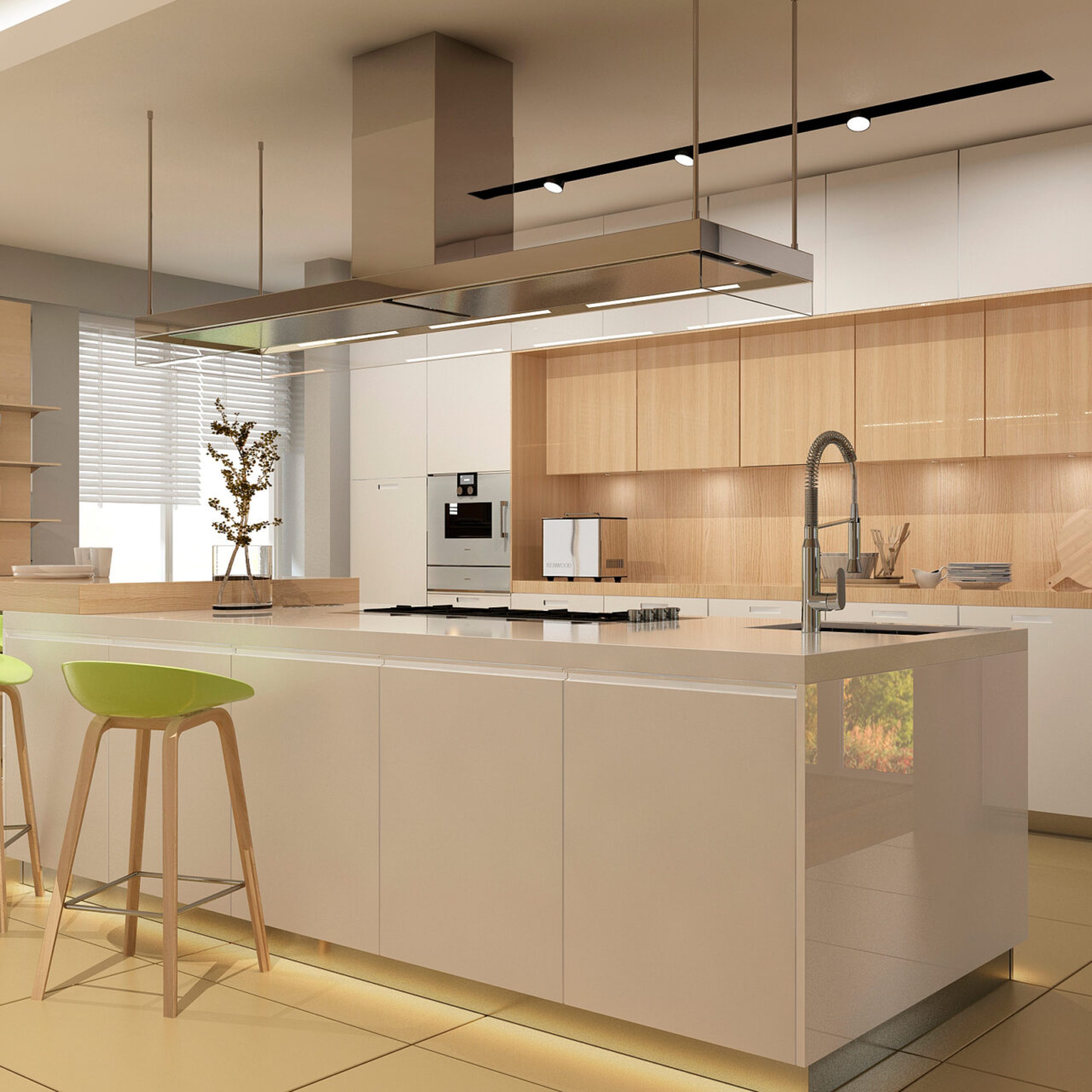 Modern,Kitchen,Interior.,3d,Rendering.
